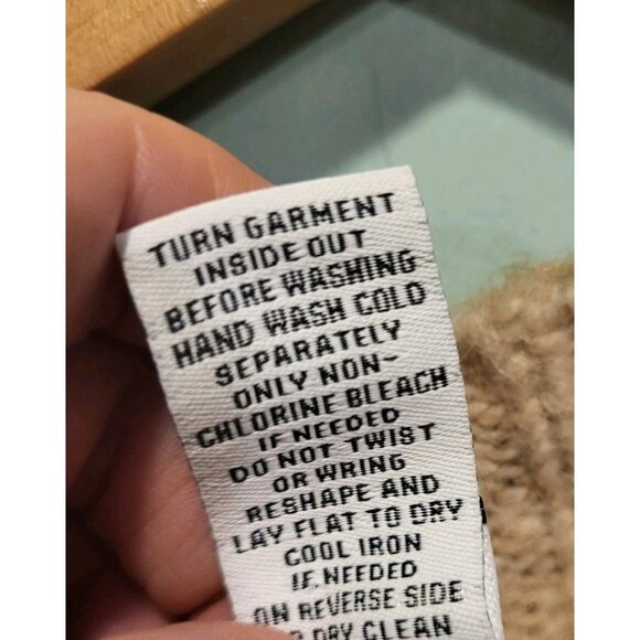 Magaschoni Beige Alpaca Wool Blend Long Cardigan Sweater Pockets Sz M - Picture 6 of 7